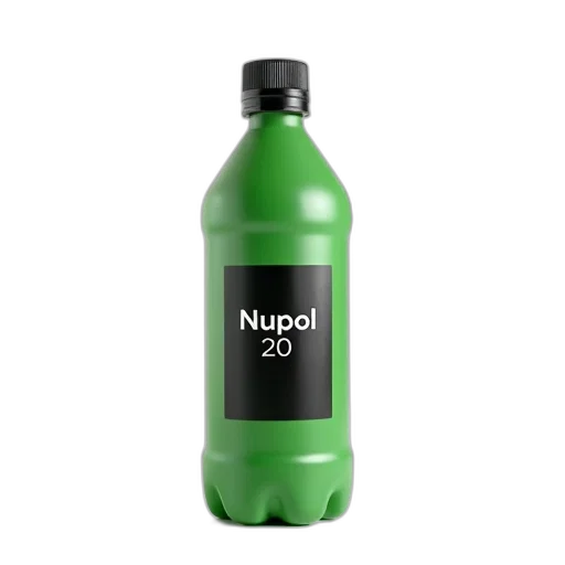 bottle, food, 3d render, photorealistic, green, black, label, containing transparent PNG cut-out