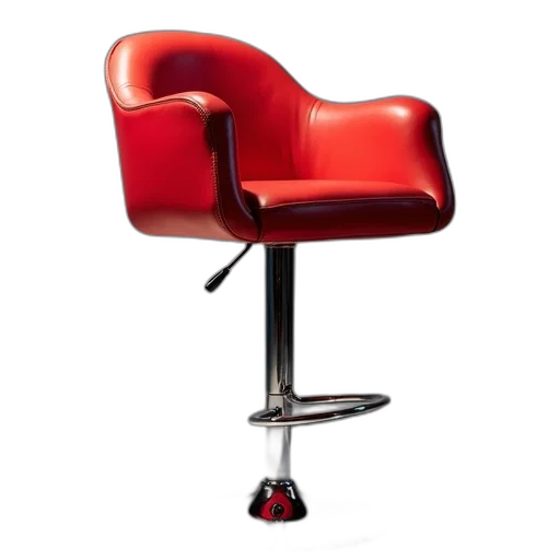 furniture, 3d render, red, leather transparent PNG cut-out