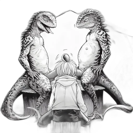 dragon, dress, creature, animal, concept art, fantasy art, pencil sketch, photorealistic transparent PNG cut-out
