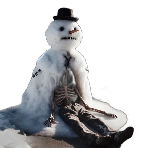 hat, creature, robot, animal, concept art, 3d render, photorealistic, snow transparent PNG cut-out