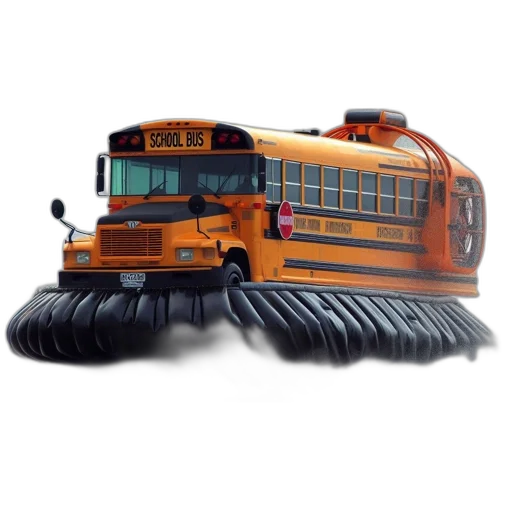 weapon, car, 3d render, concept art, photorealistic, unusual, school, bus transparent PNG cut-out
