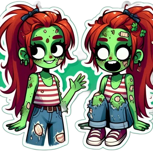 creature, concept art, cartoon, pixel art, comic book art, green, neon, two transparent PNG cut-out