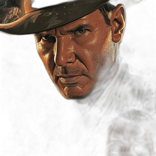 hat, face, staff, comic book art, photorealistic, concept art, fantasy art, fire transparent PNG cut-out