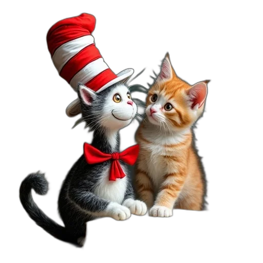 hat, staff, animal, photorealistic transparent PNG cut-out