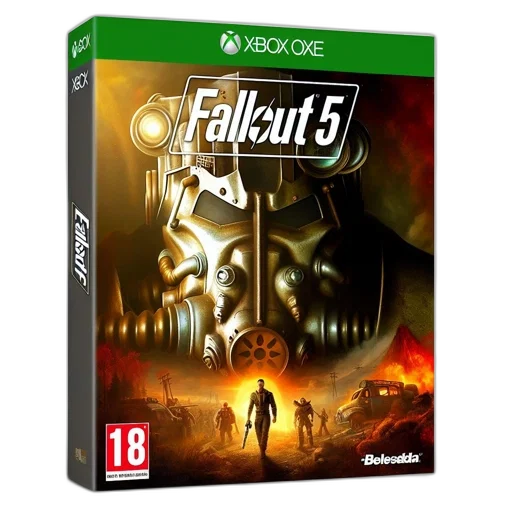 cover, art, fallout, xbox, one, post-apocalyptic, scene, featuring transparent PNG cut-out