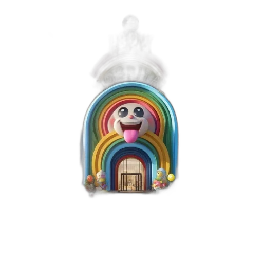 jewelry, furniture, bottle, 3d render, colorful, whimsical, hospital, building transparent PNG cut-out
