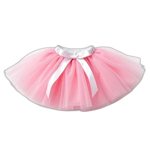 dress, fluffy, pink, tutu, white, waistband, displayed, against transparent PNG cut-out