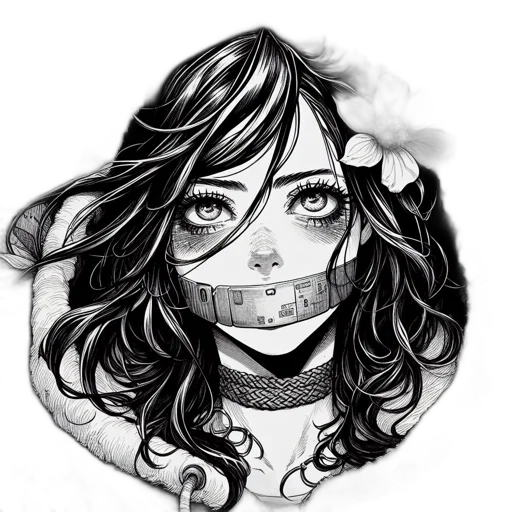 mask, face, jewelry, comic book art, cartoon, pencil sketch, fantasy art, monochrome transparent PNG cut-out