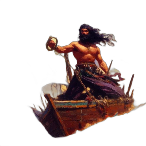 sword, fantasy art, concept art, pixel art, comic book art, muscular, man, scimitar transparent PNG cut-out