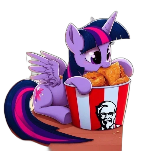food, animal, vaporwave, pixel art, 3d render, concept art, anthropomorphic, unicorn-pegasus transparent PNG cut-out