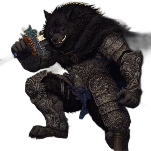 animal, weapon, creature, staff, concept art, fantasy art, comic book art, 3d render transparent PNG cut-out
