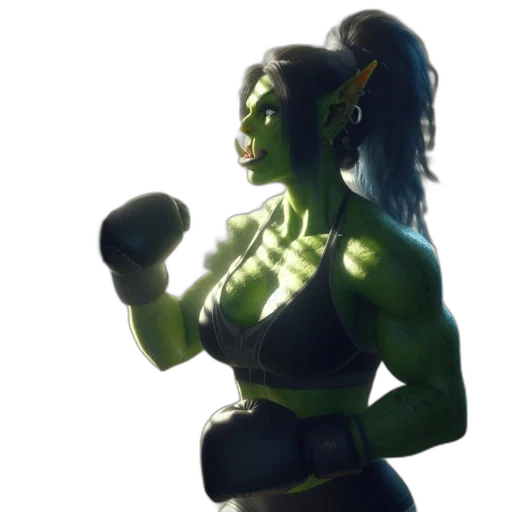 staff, mask, weapon, concept art, fantasy art, 3d render, comic book art, green transparent PNG cut-out
