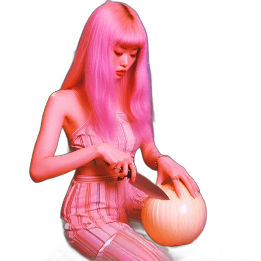 dress, hair, food, fantasy art, vaporwave, concept art, photorealistic, outer space transparent PNG cut-out
