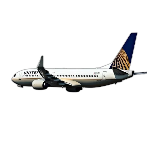 first, image, shows, large, commercial, airplane, word, united transparent PNG cut-out