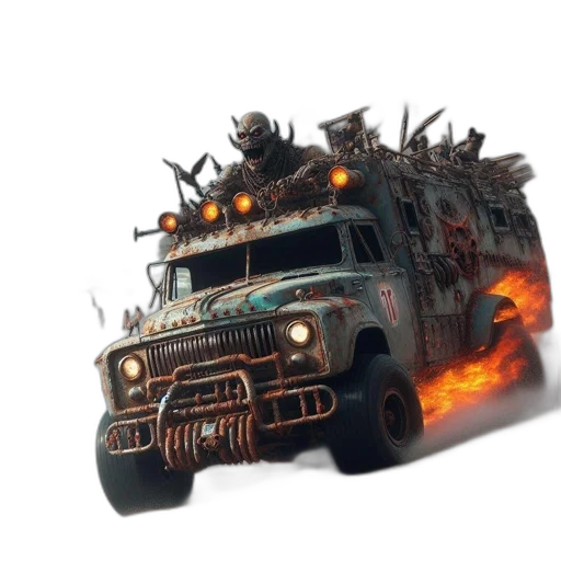 weapon, car, dragon, concept art, fantasy art, comic book art, 3d render, fire transparent PNG cut-out