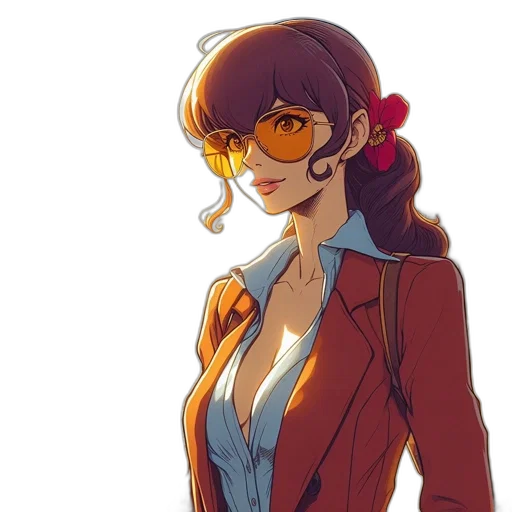 jacket, staff, concept art, anime transparent PNG cut-out