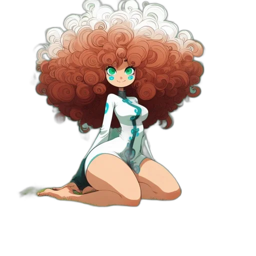 hair, dress, flower, crown transparent PNG cut-out