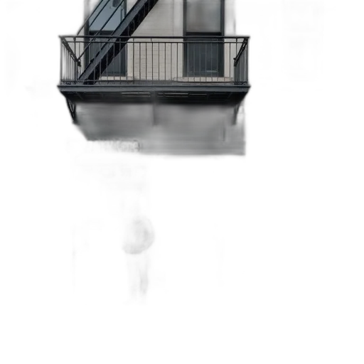 building, furniture, umbrella, robot, concept art, photorealistic, 3d render, pixel art transparent PNG cut-out