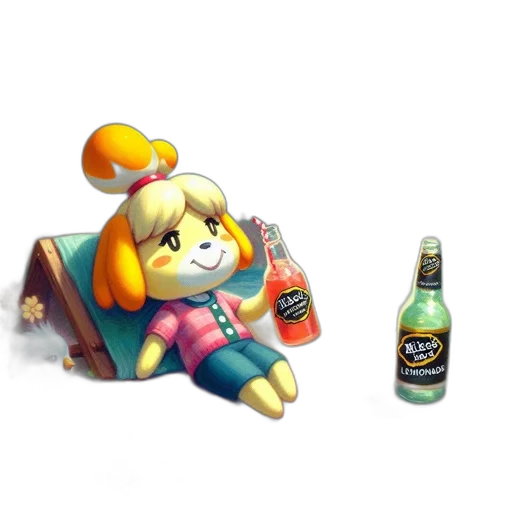 bottle, food, concept art, 3d render, pixel art, fantasy art, pastel, playful transparent PNG cut-out