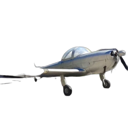 robot, weapon, 3d render, small, silver, airplane, parked, front transparent PNG cut-out