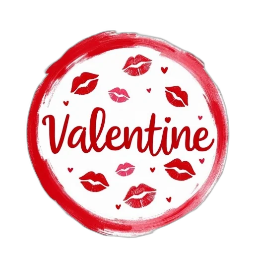 word, valentine, written, circle transparent PNG cut-out
