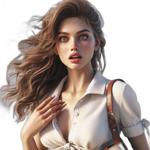 dress, face, jacket, hair, photorealistic, concept art, fantasy art, oil painting transparent PNG cut-out