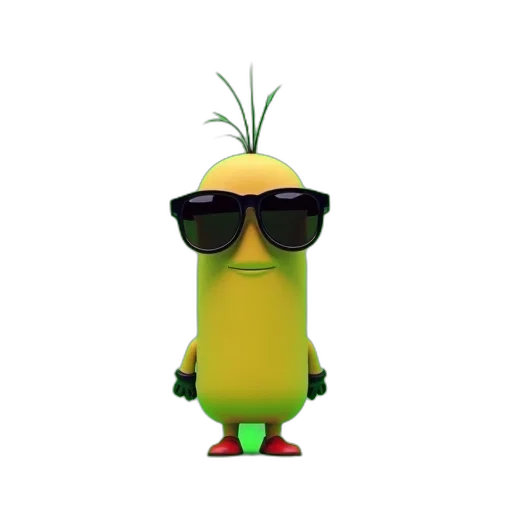 animal, hat, creature, staff, 3d render, concept art, pixel art, cartoon transparent PNG cut-out