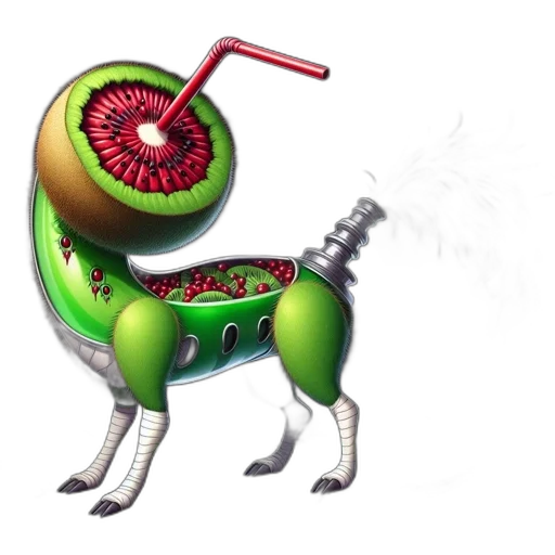 robot, food, animal, staff, concept art, 3d render, fantasy art, pixel art transparent PNG cut-out