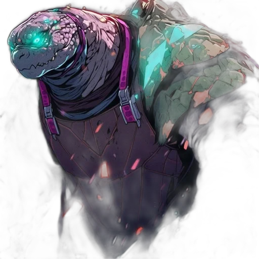 creature, mask, dragon, robot, concept art, cyberpunk, fantasy art, comic book art transparent PNG cut-out