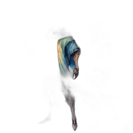 hair, creature, dragon, dress, concept art, fantasy art, 3d render, anime transparent PNG cut-out