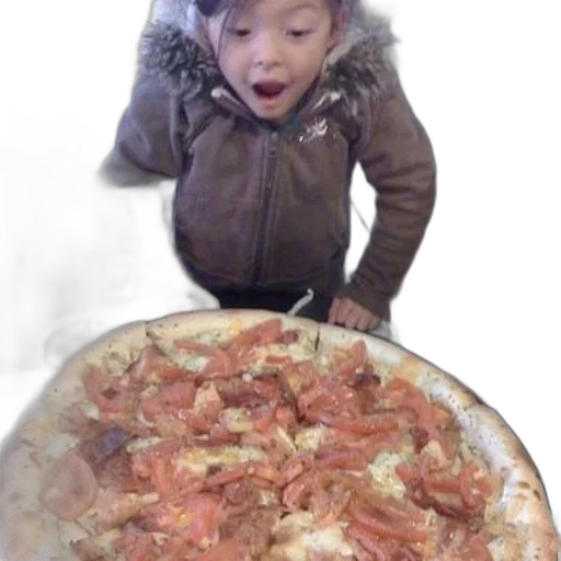 food, creature, face, jacket, photorealistic, 3d render, child, brown transparent PNG cut-out