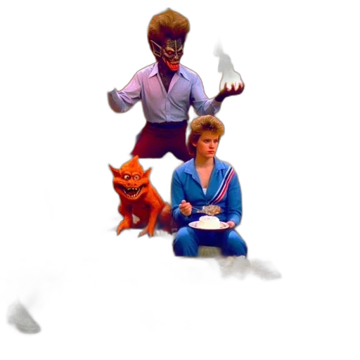 staff, creature, concept art, 3d render, pixel art, comic book art, outer space, fire transparent PNG cut-out