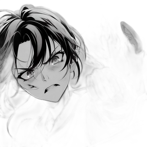 mask, creature, hair, face, concept art, photorealistic, pencil sketch, anime transparent PNG cut-out