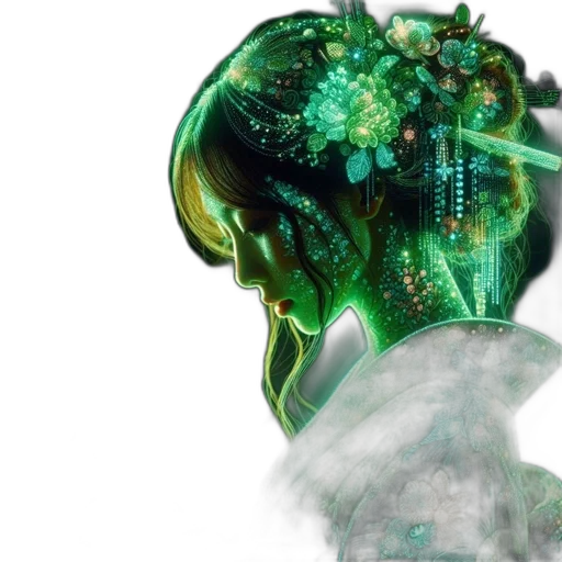 robot, mask, crown, creature, concept art, fantasy art, cyberpunk, 3d render transparent PNG cut-out