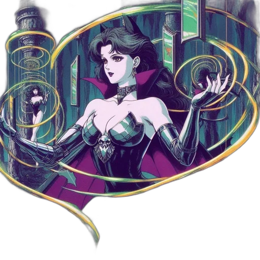 jewelry, staff, fantasy art, concept art, anime, pixel art, dark, mystical transparent PNG cut-out