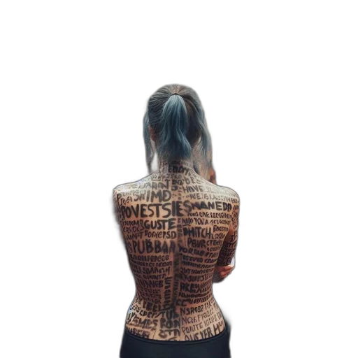 dress, jacket, jewelry, hair, cyberpunk, woman, blue-haired, ponytail transparent PNG cut-out