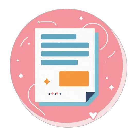 pastel, stylized, illustration, document, blue, orange, color, scheme transparent PNG cut-out
