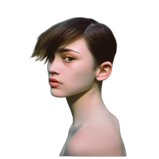 face, hair, crown, robot transparent PNG cut-out