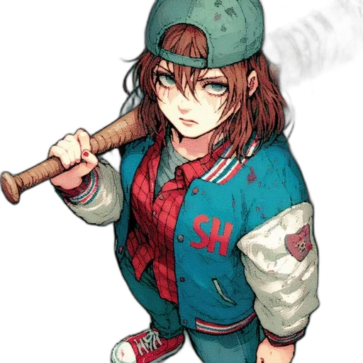 staff, weapon, jacket, sword, pixel art, concept art, comic book art, anime transparent PNG cut-out