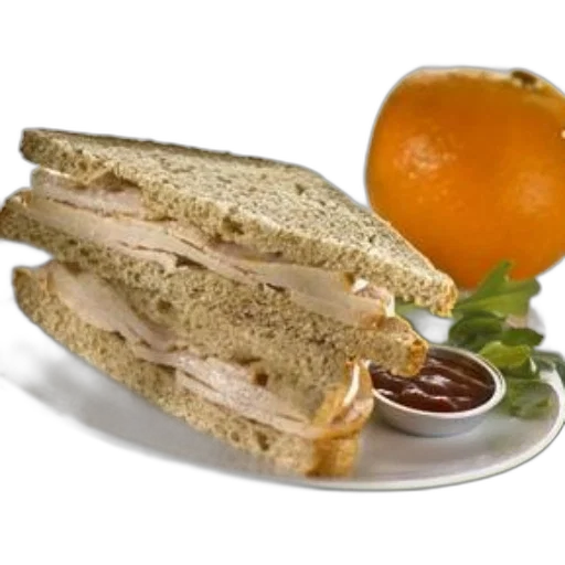 food, photorealistic, 3d render, turkey, sandwich, whole, grain, bread transparent PNG cut-out