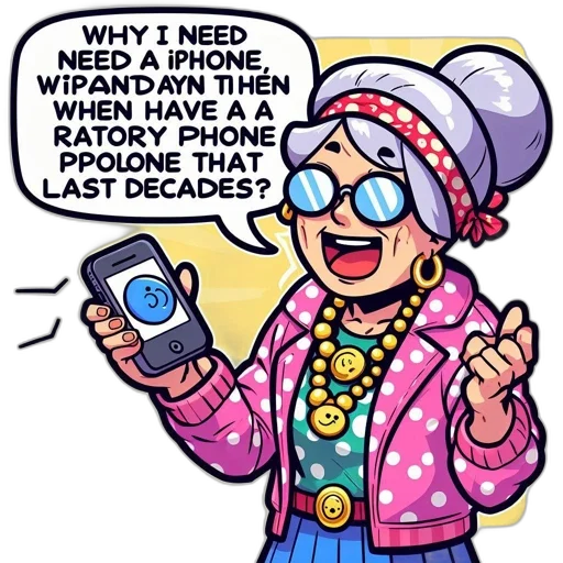 dress, jewelry, cartoon, comic book art, vaporwave, concept art, elderly, woman transparent PNG cut-out
