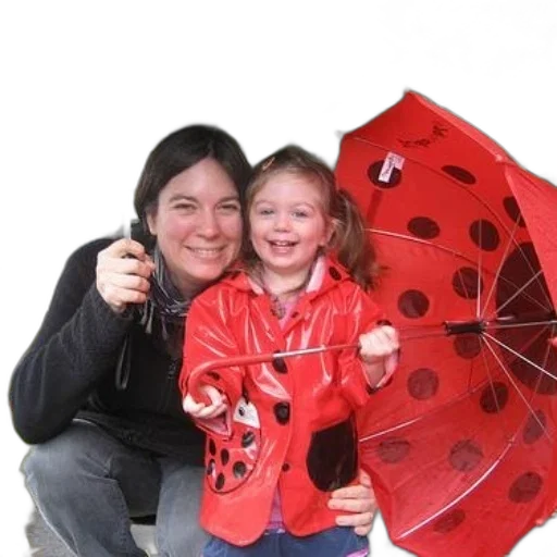 umbrella, rain, woman, child, stand, under, umbrellas, wearing transparent PNG cut-out