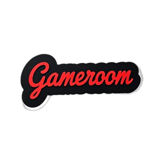 weapon, pixel art, concept art, 3d render, red, black, sticker, word transparent PNG cut-out