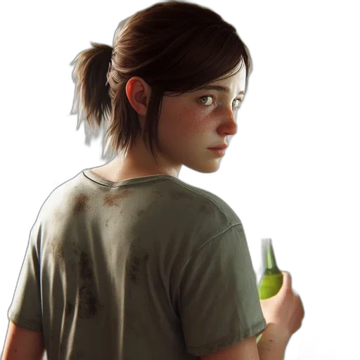 face, bottle, concept art, photorealistic, fantasy art, oil painting, neon lights, green transparent PNG cut-out