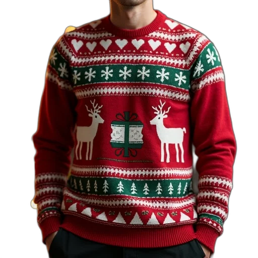 ugly, christmas, sweater, shirt transparent PNG cut-out