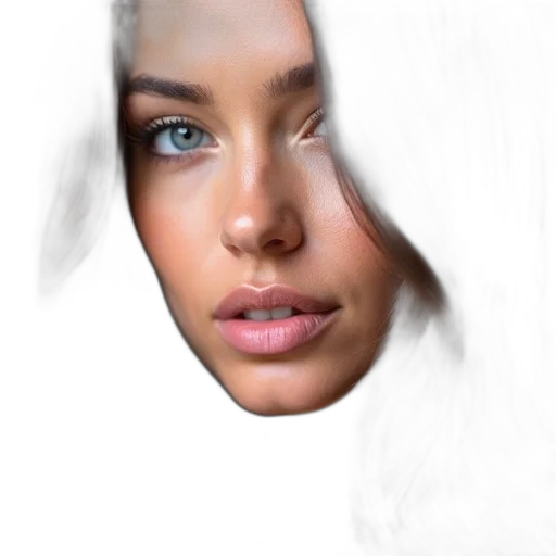 face, mask, hair, jewelry, photorealistic, 3d render, oil painting, concept art transparent PNG cut-out
