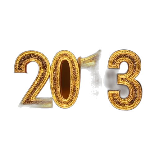3d render, happy, new, year transparent PNG cut-out