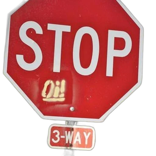 jewelry, weapon, 3d render, photorealistic, red, stop, sign, word transparent PNG cut-out