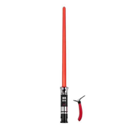 staff, weapon, sword, umbrella, red, lightsaber, black, hilt transparent PNG cut-out