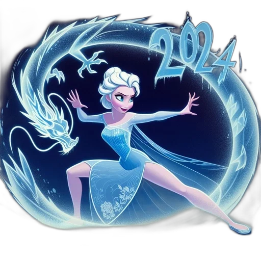 fantasy art, concept art, comic book art, cartoon, underwater, blue, 2024, animated transparent PNG cut-out